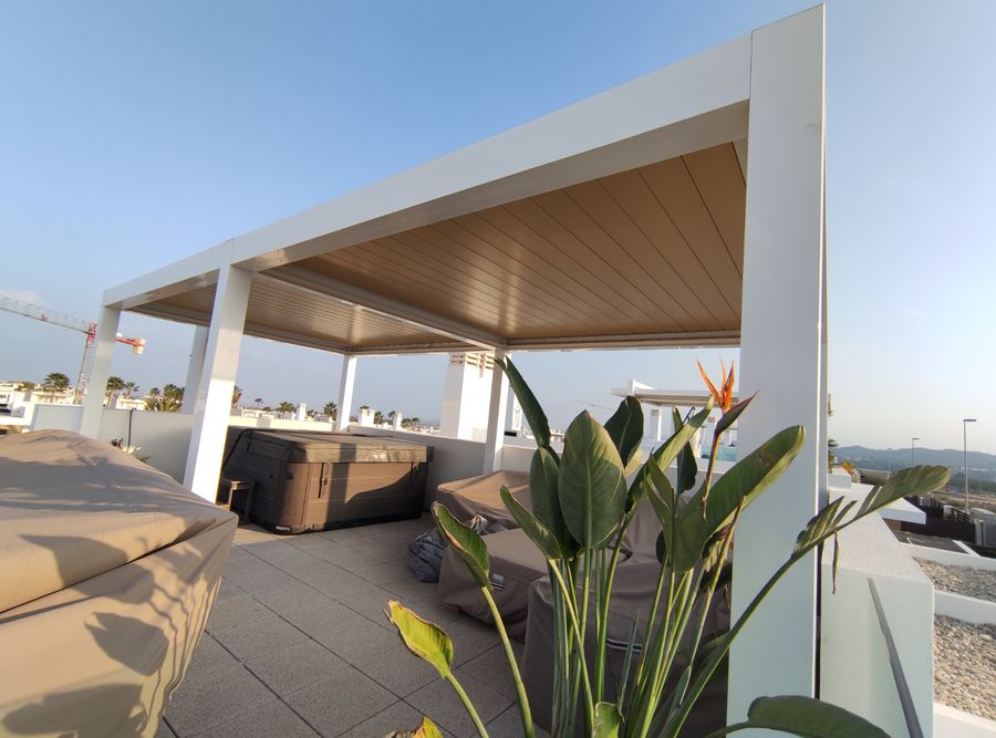 Pergola aluminio estructura moderna